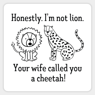 Lion Cheetah Sticker